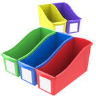 Storex Large Book Bin - Assorted Colours - 30 Pack-The large bins are designed for deeper 15" shelves and desktops.