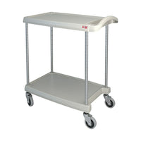 Mycart Utility Cart, 300 Lbs, 2-Shelf, 16" x 35-1/2" (MY1627-24G)-No. of Shelves: 2