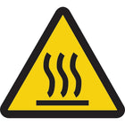 Accuform Signs Hot Surface Iso Warning Safety Labels, 2" x 2", Vinyl, Pictogram-Display Type Adhesive