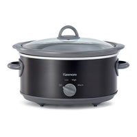 Kenmore 5 qt (4.7L) Slow Cooker - Black and Gray-5 qt (4.7L) capacity can fit a 5 lb chicken or 3 lb roast for a hearty family meal