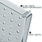 Azar Displays 20" x 8" Pegboard 1-Sided Wall Panel, Translucent Clear, 2 Pack-Translucent Clear
