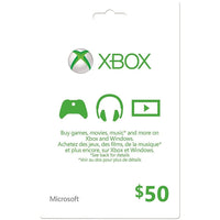 XBOX $50 Gift Card-Air Miles cannot be collected on Gift Card purchases.