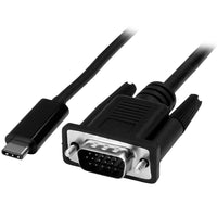 StarTech USB-C to VGA Adapter Cable, 1920 x 1200, 6.6 ft (CDP2VGAMM2MB)-Reduce clutter with a compact 6.6 ft adapter cable