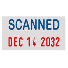 Trodat Printy ''Scanned'' Mini Dater - Self-Inking - English - Date - Blue/Red Ink-Minimum 70% post-consumer recycled plastic