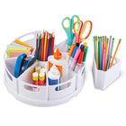 Learning Resources Create-A-Space Storage Center - White-Grab & go: Each removable container comes with an easy-to-hold handle, so you can always grab the materials you need.