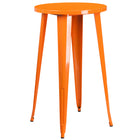 24'' Round Orange Metal Indoor-Outdoor Bar Height Table (CH-51080-40-OR-GG)-Metal Cafe Table