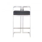 Plata Decor Harvey II Stools - Chrome/Black - 2 Pack-Weight Capacity: 200 lbs