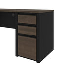 Bestar Connexion Add-On Pedestal with 3 Drawers, Antigua & Black-One lock secures bottom two drawers