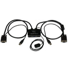 StarTech 2 Port USB VGA Cable Kvm Switch, USB Powered with Remote Switch-Avoid cabling hassles with integrated KVM and remote switch cables