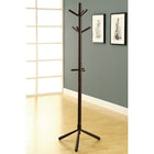 Monarch Specialties 2004 Coat Rack - Espresso Wood Contemporary Style-Contemporary styled