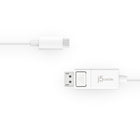 j5Create JCA141 USB-C® to 4K Display Port Cable - White-8K @ 60 Hz / 4K @ 144 Hz max resolution