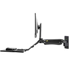 North Bayou 22"-27" Wall Mount Sit-Stand Desk Workstation, Dual Monitor with USB Port - Black (MC40-2AB)-Weight Capacity: 4.4 to 33 lbs