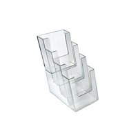 Azar Displays 4-Tier 4-Pocket Trifold Brochure Holder, 2 Pack (252388)-Brochure holders