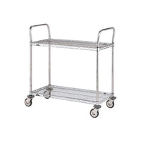 Stainless Steel Standard-Duty Utility Carts, 2-Shelves, 18" x 36" (MW606)-No. of Shelves: 2