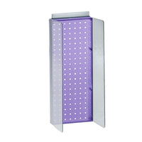 Azar Displays 8"W x 20.63"H Pegboard Powerwing in Translucent Purple (700359-PUR)-Includes Acrylic Sign Holder strip and two 4-1/2" W clear plastic side wings