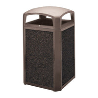 Rubbermaid Landmark Series Wastebasket River rock Single Panel For 35 Gallons (FG400300ROCK)-Colour - River Rock