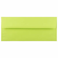 JAM Paper #10 Business Coloured Envelopes - 4.125" x 9.5" - Ultra Lime Green - 50 Pack-Colour: Lime Green Envelopes