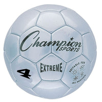 Champion Sports Extreme Size 4 Silver Soccer Ball, 2 Pack (CHSEX4SL)-Use these balls as game balls or simply to practice like the pros. Designed for game play, practice, or recreation.