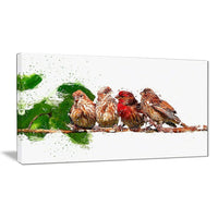 Designart Baby Birds Canvas Art Print, 40" x 20", (PT2494-40-20)-Print