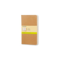 Moleskine Cahier Soft Cover Plain Journal - 5" x 8-1/4" - Kraft Brown - 3 Pack-Kraft Brown flexible cardboard cover