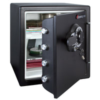 SentrySafe X-Large Combination Fire/Water Safe - 1.23 Cu. Ft. - Black-Fire Protection: UL Classified to protect in a fire for 1-hour up to 1700-degreeF (927-degreeC), the safe interior will remain below 350-degreeF (177-degreeC)