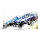 Designart Finish Line Canvas Art Print, (PT2647-32-16)-Print