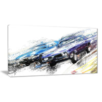 Designart Finish Line Canvas Art Print, (PT2647-32-16)-Print