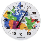 Marathon Large 12" Indoor/Outdoor Thermometer, Map of Canada-Features Canadian-style print suitable for indoor or outdoor usage