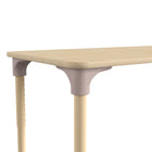 Flash Furniture Bright Beginnings 23.5"x 47" Commercial Grade Wooden Rectangle Adjustable Height Classroom Activity Table -Beech-Supports up to 300 LBS. Static Weight Capacity