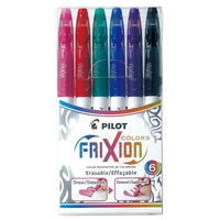 Pilot Frixion Colours Erasable Marker Pen Set - Assorted - 6 Pack-Erasable gel ink Marker pen