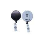 Beslayn Heavy Duty Round Badge Reel with Reinforced Vinyl Strap And Belt Clip, Chrome, 50 Pack-Reel diameter 1-1/2" (38mm)