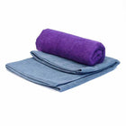 Zenzation Athletics Microfibre Fitness Towels - 16" x 36" - Grey/Purple - 2 Pack-2-PC. Microfiber Size: 16" x 36