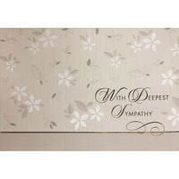 Rosedale 5-1/2" x 8" With Deepest Sympathy Greeting Cards And Envelopes, 12 Pack (17512)-Printed on premium uncoated card stock