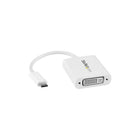 StarTech USB-C to DVI Adapter, White (CDP2DVIW)-Hassle-free connection with the reversible USB-C connector