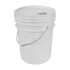 WASIP Plastic Pail - Metal Handle with Lid - White - 20L-Made of durable plastic