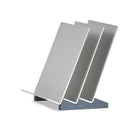 Urbann Waves Desktop Vertical File Organizer - Aluminum, Grey-3 vertical trays