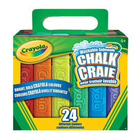 Crayola Sidewalk Chalk - Assorted Colours - 24 Pack-This set includes 24 sidewalk chalk sticks in exclusive Crayola crayon colours that pop against sidewalk and driveway surfaces