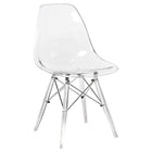 Nicer Furniture Transparent Eiffel Style Side Chair-High quality heavy-duty plastic molded seat 