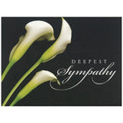 JAM Paper Blank Sympathy Card Set, Deepest Sympathy Calla Lilies, 25/Pack (526BG450WB)-Sympathy Cards with Lilies and Simple Script Theme