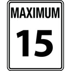 Accuform Signs Maximum 15 Speed Limit Sign, 24" x 30", Aluminum, Bilingual-Display Type Bolt-On