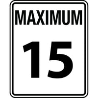 Accuform Signs Maximum 15 Speed Limit Sign, 24" x 30", Aluminum, Bilingual-Display Type Bolt-On