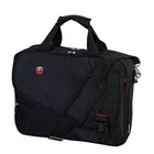 Swiss Gear 15.6" Double Gusset Laptop Case - Black-Includes compartments designed to accommodate eReaders, tablets, laptops and other devices up to 15.6" wide