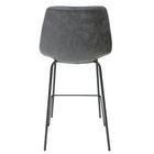 My Home My Living Vintage Faux Leather Counter Stool - Grey - 2 Pack-Assembly required