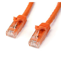 StarTech Cat6 Patch Cable with Snagless RJ45 Connectors, 50 Ft, Orange-50-micron gold connectors ensure optimum conductivity while eliminating network signal loss due to oxidation or corrosion