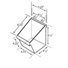 Azar Displays Small Display Bucket, 7" x 5" x 7" , 4 Pack (556117)-Bucket comes with two U-hooks for easy attachment to Azar's line of pegboard and slatwall displays or on your current display system