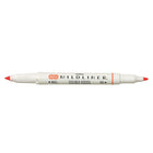 Zebra Mildliner Double-Ended Pen-Style Highlighter - Mild Coral Pink-Mild water resistant ink is translucent and excellent for layering