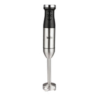Total Chef Variable Speed Immersion Blender with Turbo Boost-Thick double-edged blade quickly cuts and mixes ingredients
