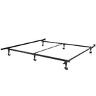 CorLiving BAL-201-F Adjustable Queen or King Metal Bed Frame, Black-Dimensions: 10" H x 60-76.5" W x 70" D