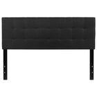 Flash Furniture Bedford Tufted Upholstered Queen Size Headboard - Black Fabric-Contemporary Style