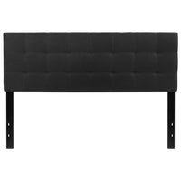 Flash Furniture Bedford Tufted Upholstered Queen Size Headboard - Black Fabric-Contemporary Style
